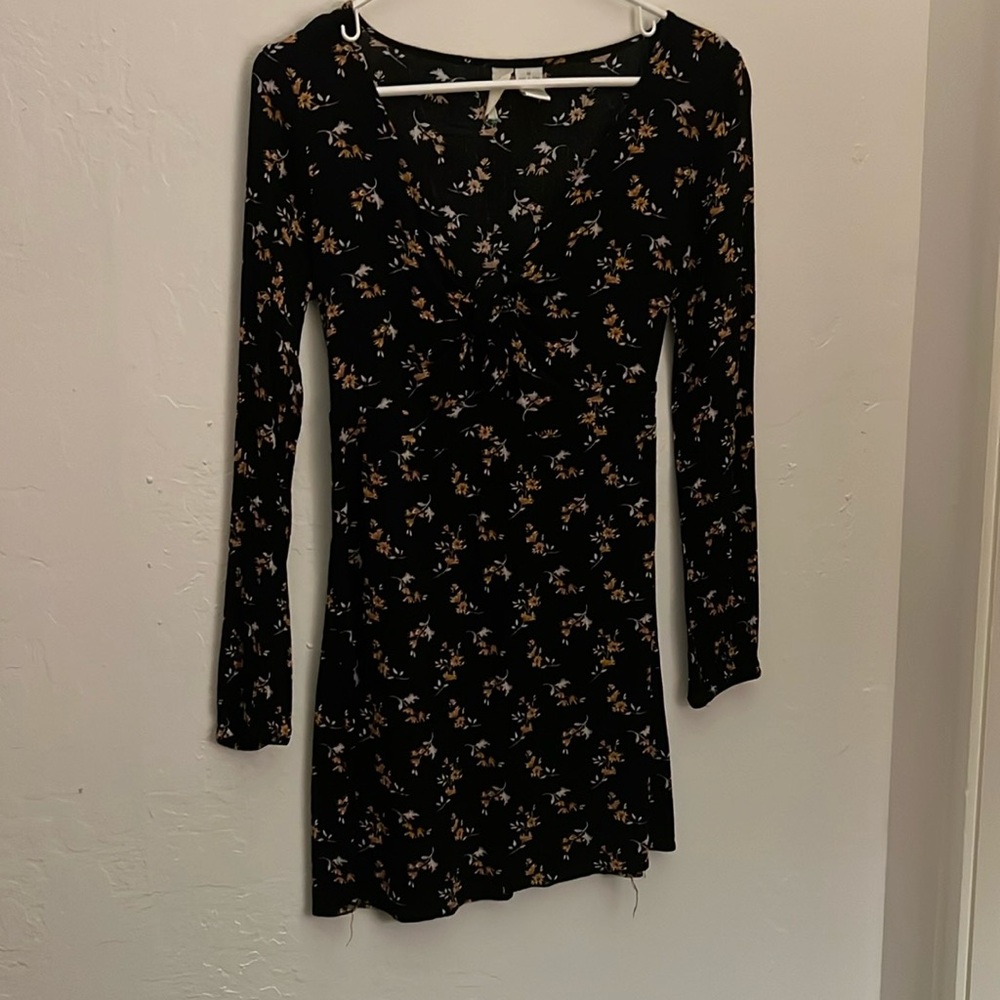 Mimi Chica Cut Out Long Sleeve Floral Dress